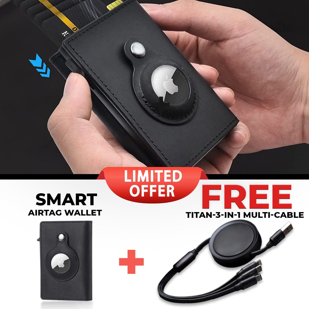 EDGE™ Smart AirTag Wallet + Free 3 In 1 Multi Cable – edgessentials