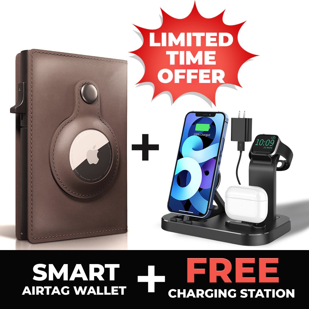 EDGE™ Smart AirTag Wallet + Free Charging Station - edgessentials