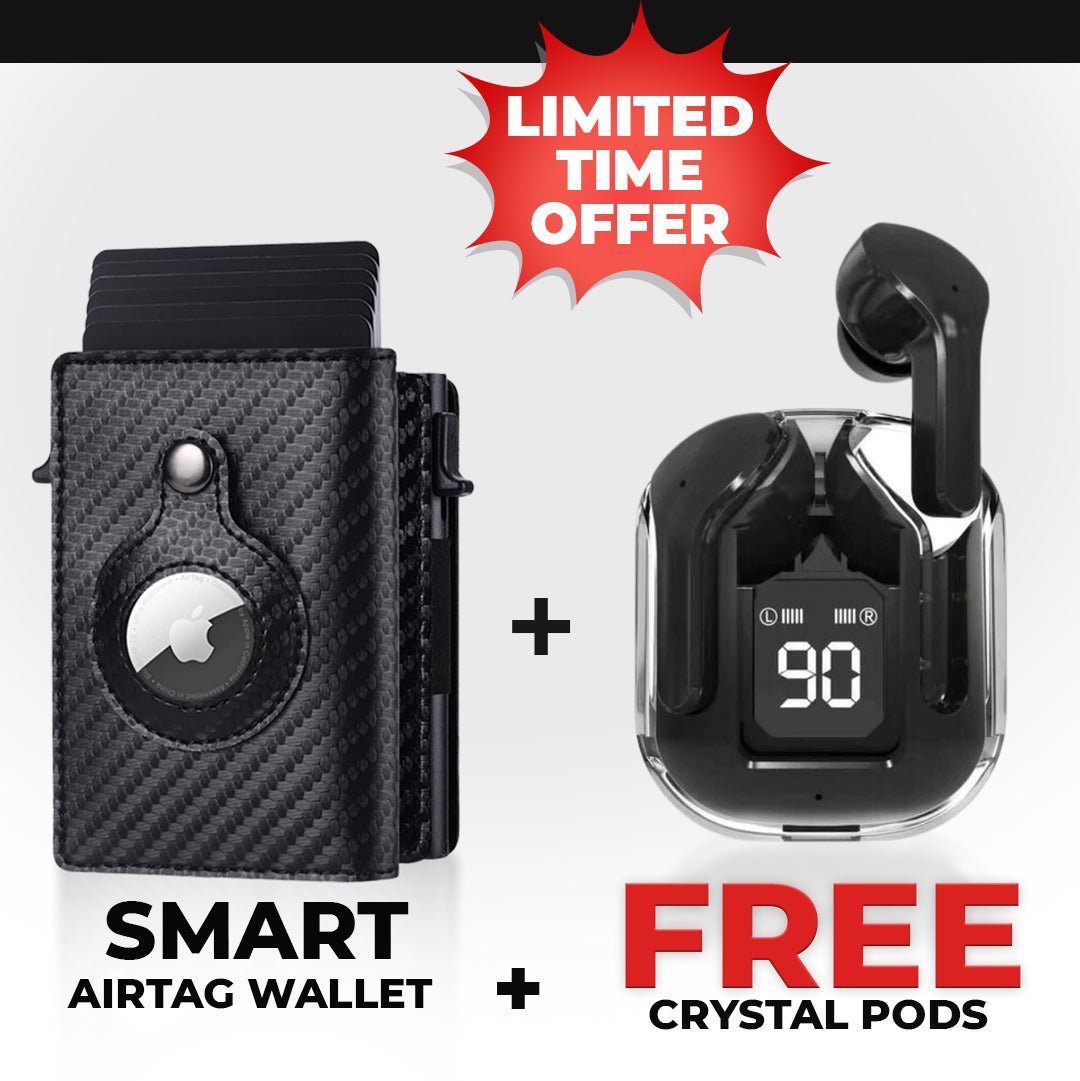 EDGE™ Smart AirTag Wallet + Free Crystal Pods - edgessentials