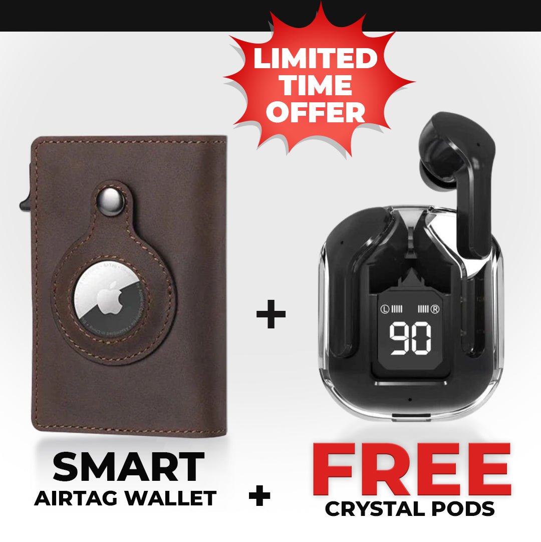 EDGE™ Smart AirTag Wallet + Free Crystal Pods - edgessentials